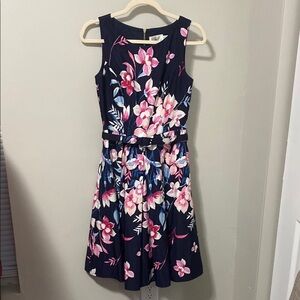 NWOT!‎ Eliza J Blue and Pink Sleeveless A-Line Sundress